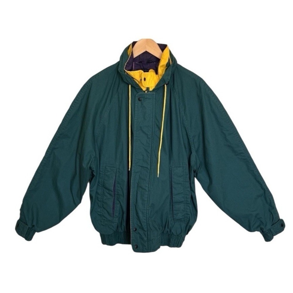 VTG Abercrombie & Fitch Bomber Jacket Lined Full Zip Men's Medium Green